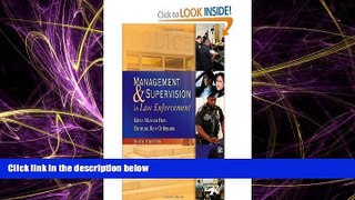 READ book  Management and Supervision in Law Enforcement 6th (Sixth) Edition  BOOK ONLINE