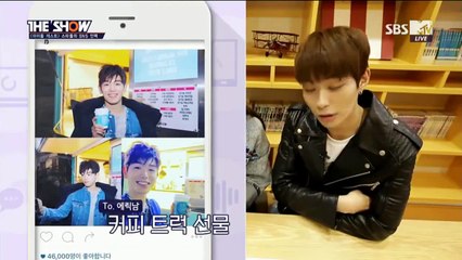 [mENG SUB] KNK Heejun & DIA Seunghee The Show 160322 Eric Nam, EXO, Zhoumi etc1