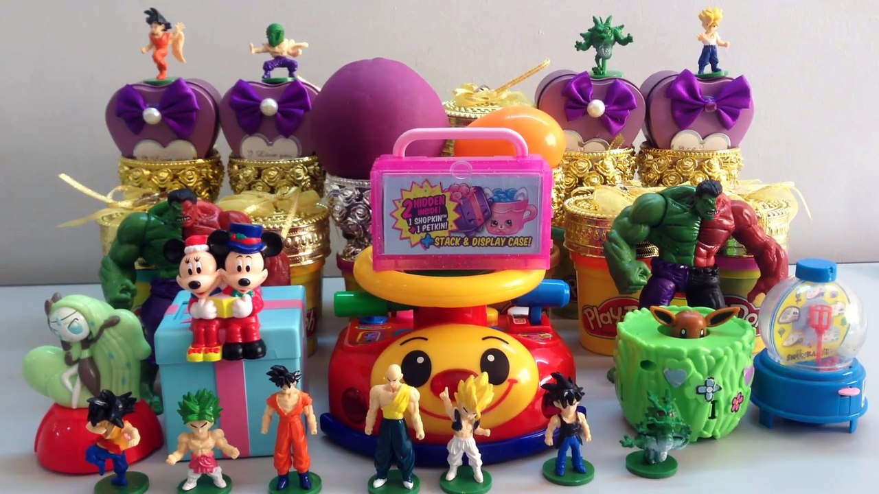 PLAY-DOH Surprise Toys,Shopkins,Hulk,DragonBall,Jurassic World,Play Toys for Kids,Surprise Eggs
