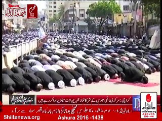 Azadar Offered Namaz during Ashura Procession in karachi