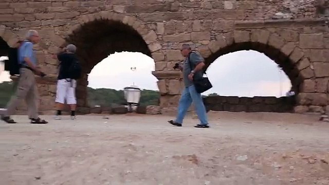 Amazing view of Israel - Photographers at Aqueducts of Caesarea, Israel