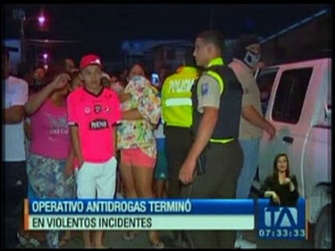 Operativo antidrogas terminó con violentos incidentes