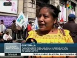 Guatemala: indígenas y campesinos inician plantón frente al Congreso
