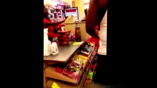 Cashier and customer in a heated verbal fight
