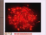 100er LED Lichterkette Weihnachtsbeleuchtung in rot fÃ¼r Innen und Aussen