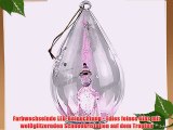 Lunartec Mundgeblasene LED-Glas-Ornamente in Tropfenform 2er-Set