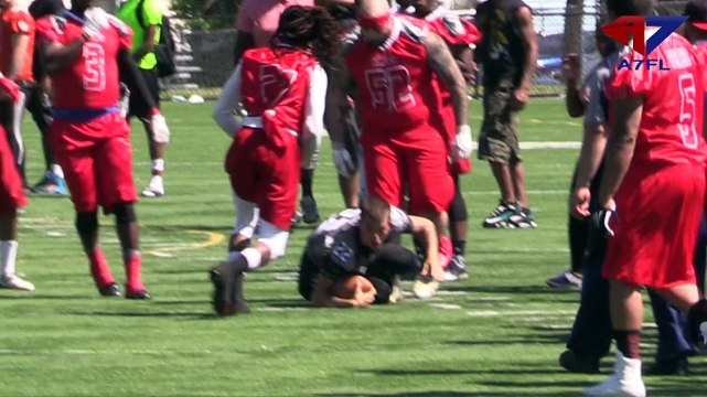 SEE WHAT TMZ CALLS NO PADS NO HELMETS FULL CRAZY A7FL FOOTBALL