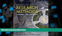 Big Deals  Basics of Research Methods for Criminal Justice and Criminology  Full Read Best Seller