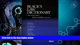 READ book  Black s Law Dictionary, Pocket Edition, 4th  FREE BOOOK ONLINE