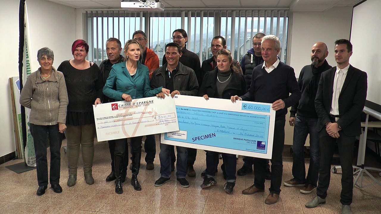 Hautes-Alpes : Remise de chèques pour des entrepreneurs de l'embrunais-savinois