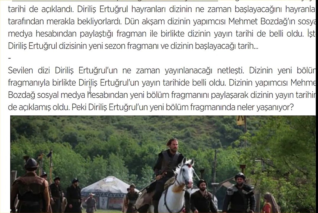 Diriliş Ne zaman Başlıyor?
