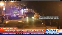 Autoridades investigan incendio ocasionado intencionalmente en un Tribunal Federal de Buenos Aires