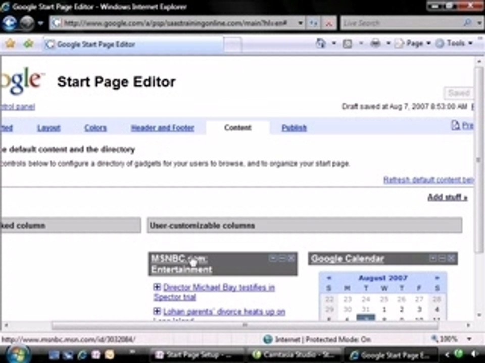 Train Signal's Google Apps Start Page Customization HOWTO