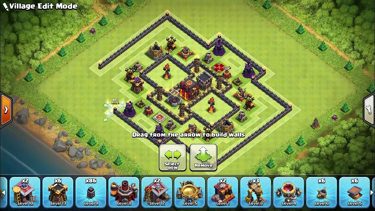TH10 TROPHY BASE 2016 WITH BOMB TOWER #5