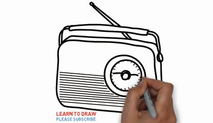 Easy Step For Kids How To Draw The Old Radio