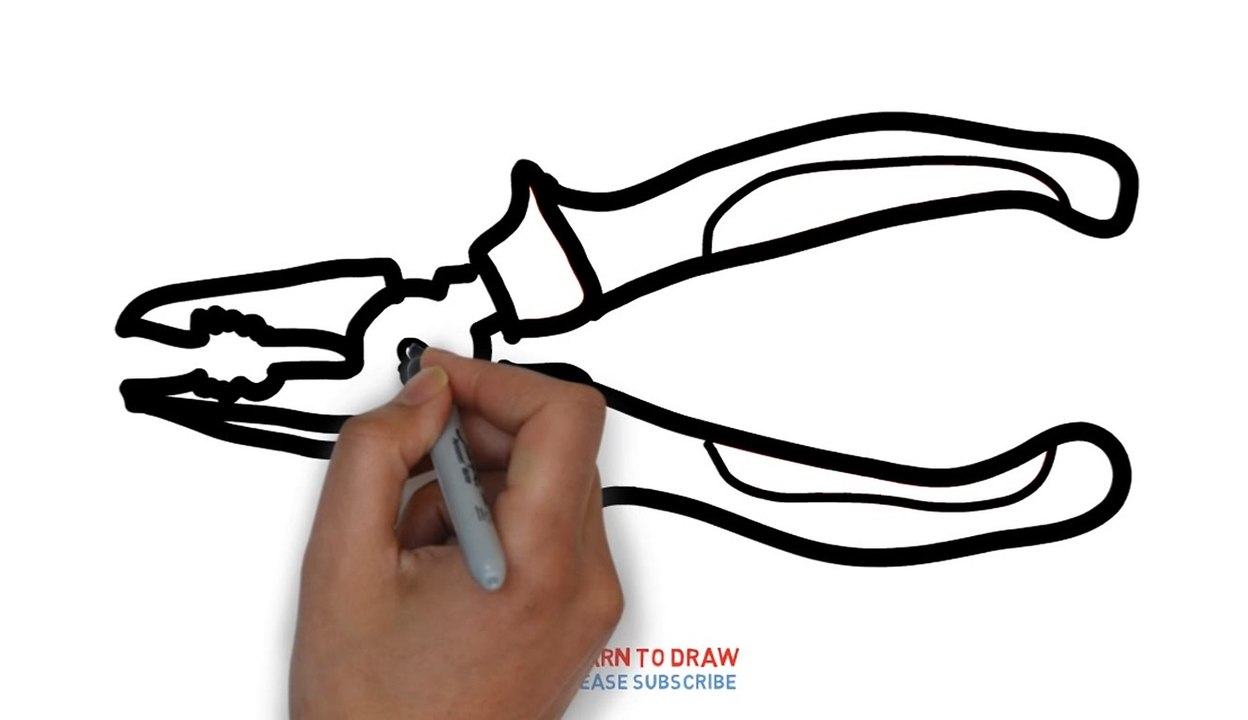 Easy Step For Kids How To Draw a Pliers