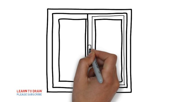 Easy Step For Kids How To Draw a Horizontal Sliding Windows