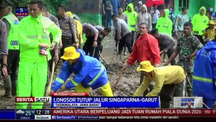 Jalur Singaparna-Garut Tertutup Longsor