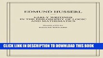 [PDF] Early Writings in the Philosophy of Logic and Mathematics (Husserliana: Edmund Husserl -