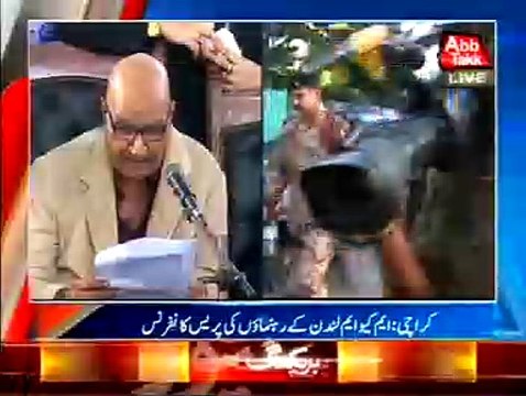 Karachi: MQM(L) Leaders press conference at Karachi press Club