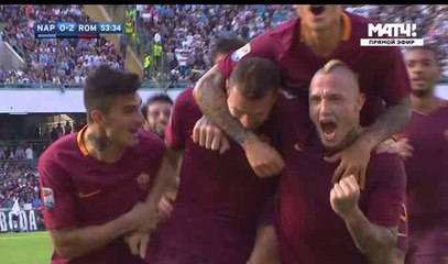 Edin Dzeko Second Goal - Napoli vs Roma 0-2 15.10.2016