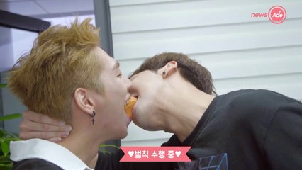 [ENG SUB] KNK - Ddakji Game and Kiss Scene Punishment