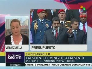Venezuela: presenta Nicolás Maduro al pueblo el presupuesto 2017