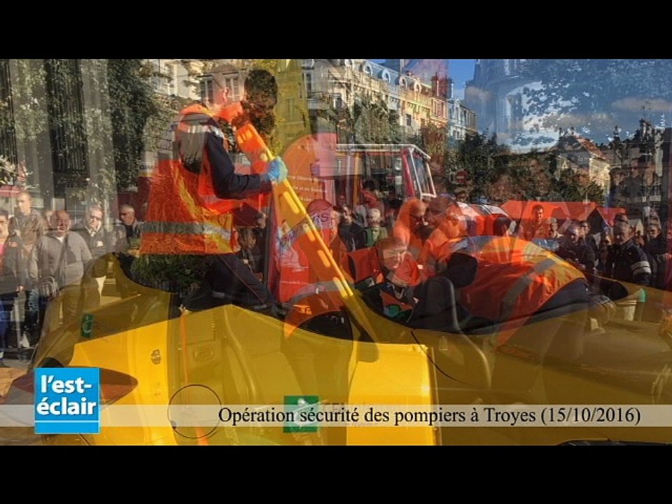 Opération sécurité des pompiers à Troyes
