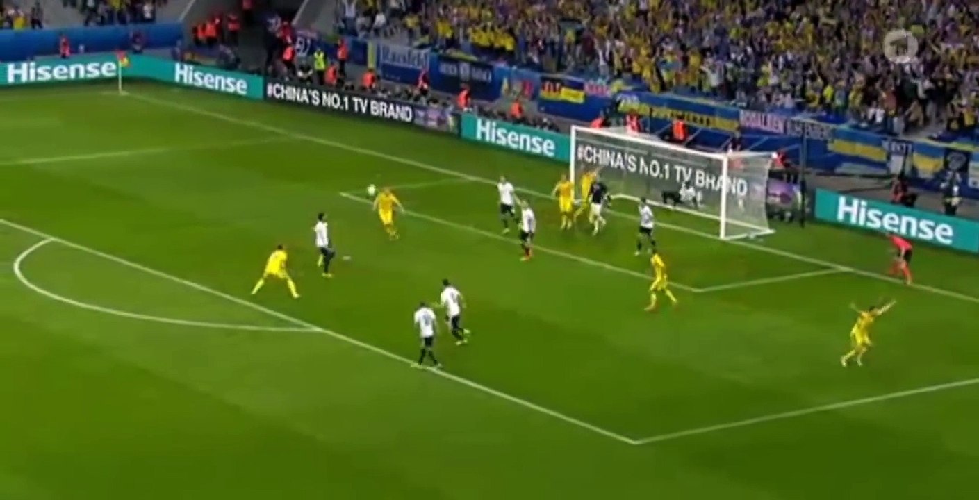 Jérôme Boateng's Crazy Goal Line Clearance vs Ukraine (Euro 2016)
