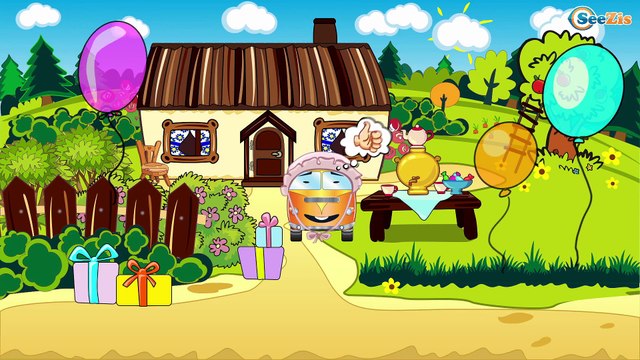 Yeşil Kamyon - Akıllı arabalar - Kamyonlar çocuklar - Eğitici Çizgi Film - Animasyon video