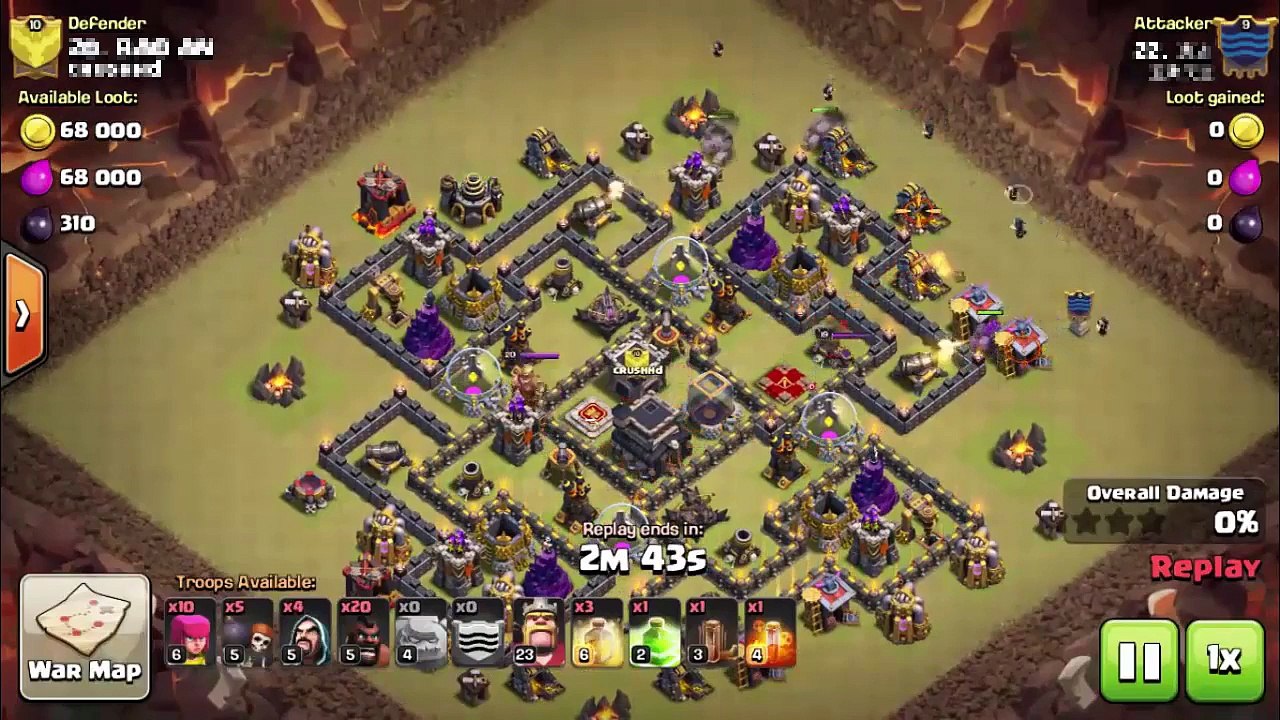 TOWN HALL 9 HYBRID BASE 2016 WITH BOMB TOWER #18