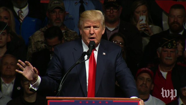 Trump uses air quotes when mentioning Obama