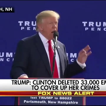 Hillary Clinton should have been prosecuted and she should right now be in jail Tump