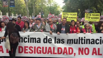 Ispanya'da Ttıp ve Ceta Karşıtı Gösteriler