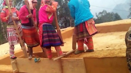 Making the most unique in the world of land | Cận cảnh, cách làm nhà độc đáo của người H'mong.