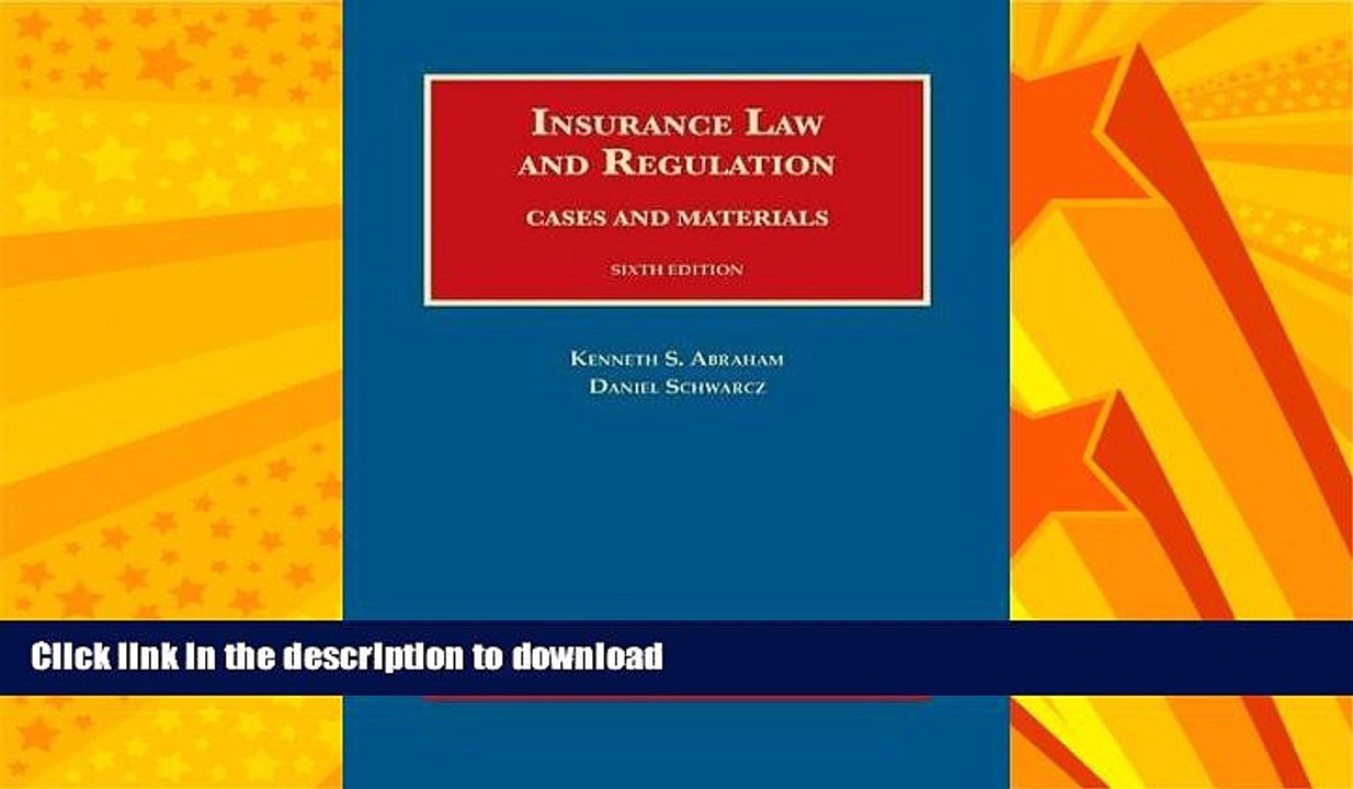 READ  Insurance Law and Regulation (University Casebook Series) FULL ONLINE