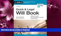 READ BOOK  Quick   Legal Will Book FULL ONLINE
