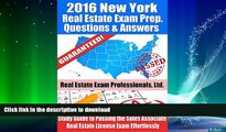 FAVORITE BOOK  2016 New York Real Estate Exam Prep Questions and Answers: Study Guide to Passing
