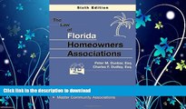 GET PDF  The Law of Florida Homeowners Associations: Single Family Subdivisions, Townhouse