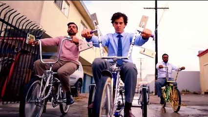 Businessman tries to Hip-Hop music