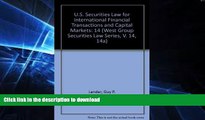 READ BOOK  U.S. Securities Law for International Financial Transactions and Capital Markets (West