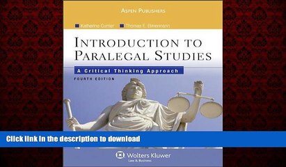 EBOOK ONLINE Introduction Paralegal Studies: Critical Thinking Approach 4 Ed READ NOW PDF ONLINE