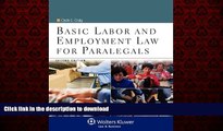 READ PDF Basic Labor   Employment Law for Paralegals, Second Edition (Aspen College) READ EBOOK
