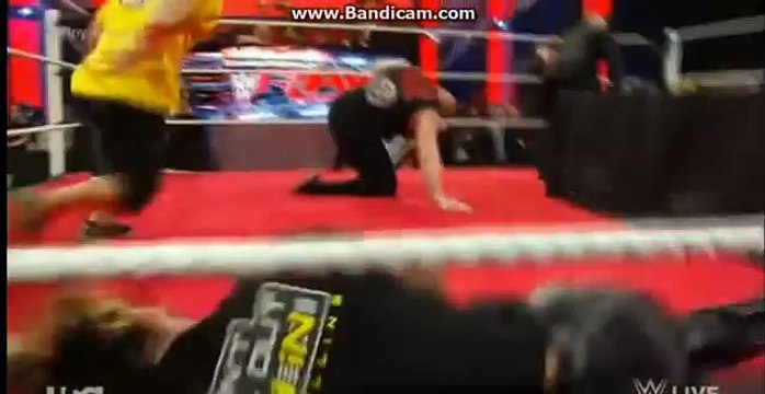 John Cena vs Brock Lesnar vs Seth Rollins Contract Signing - WWE Raw Janu