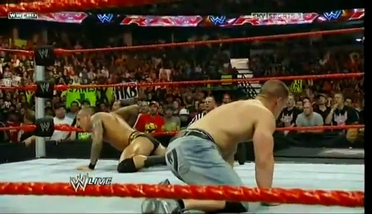 WWE HD - John Cena & Randy Orton (RKO + FU) CO-Finishing Move BEST FINSHER.flv