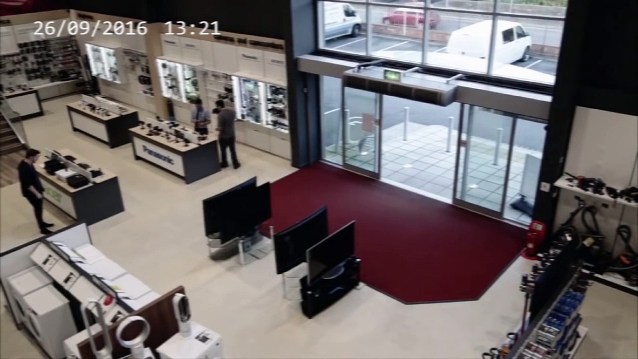 Clumsy Customer Knocks Over 4 TVs At Store