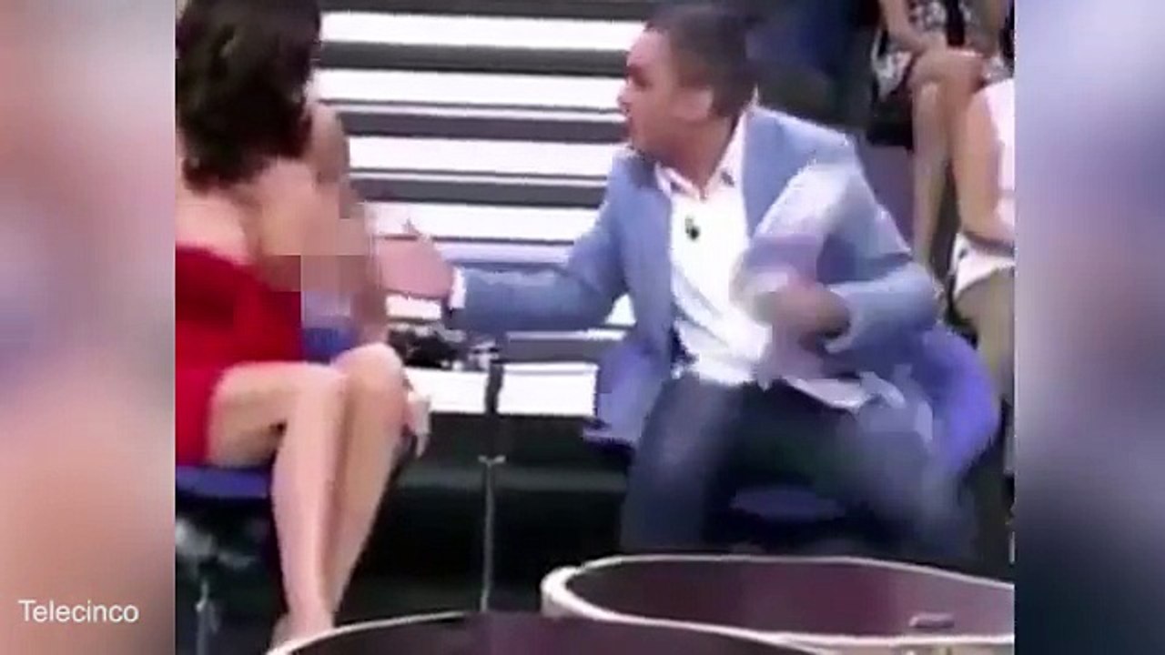 TV host in Spain pulls down dress of Yola Berrocal while cameras are rolling  Daily Mail Online