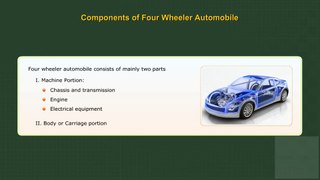 Main Components Of Four Wheeler Automobile