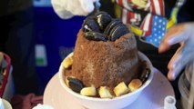 Bangkok Street Food - Oreo Chocolate Brownie Shaved Ice Dessert
