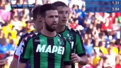 Pietro Iemmello Goal HD - Sassuolo 2-1 Crotone - 16.10.2016 HD
